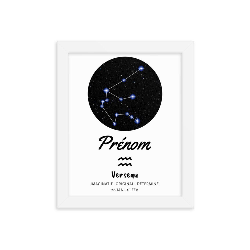Tableau personnalisé pour bébé - signe astrologique Verseau