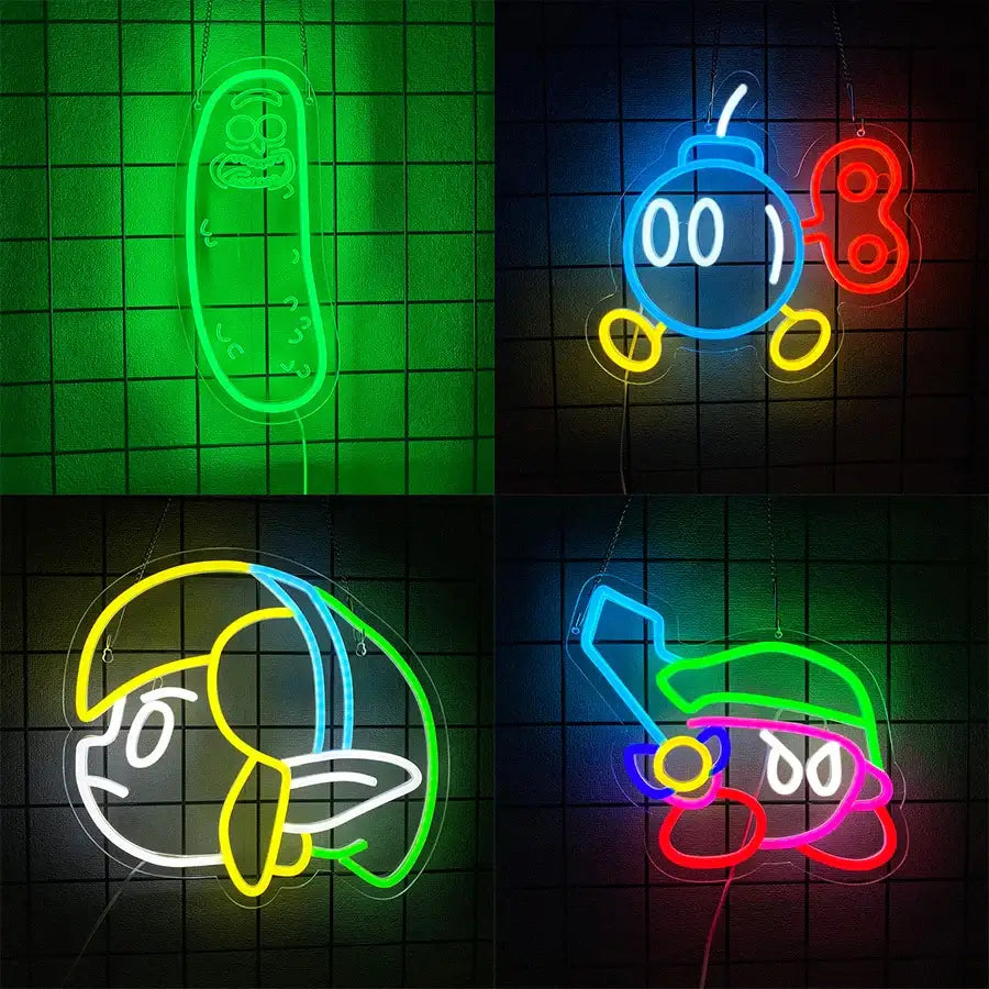 Enseigne Neon Bomb Plombier Retro