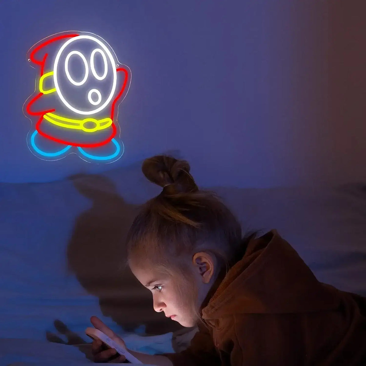 Enseigne néon LED Shy Guy avec alimentation USB