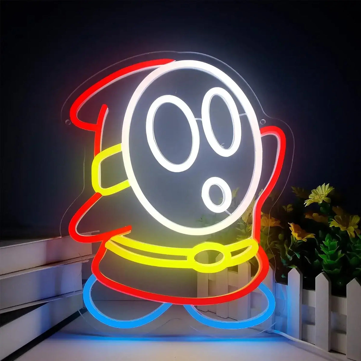 Enseigne néon LED Shy Guy avec alimentation USB
