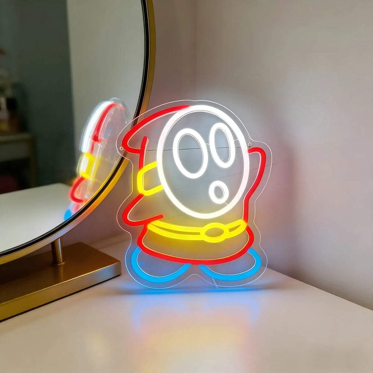 Enseigne néon LED Shy Guy avec alimentation USB