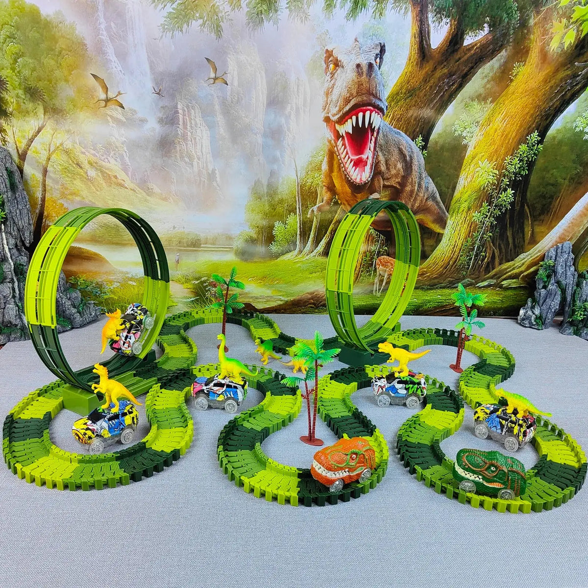 Ensemble Circuit voiture électrique Dinosaure