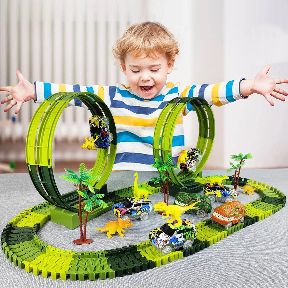 Ensemble Circuit voiture électrique Dinosaure