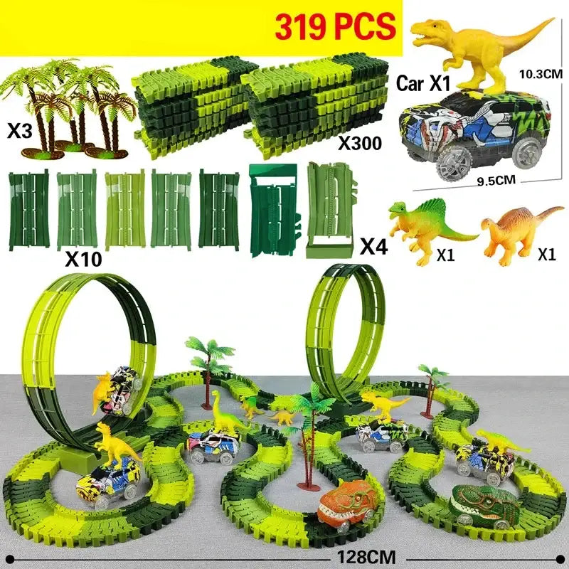 Ensemble Circuit voiture électrique Dinosaure