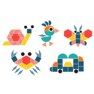 Puzzle Tangram Montessori Enfant en Bois