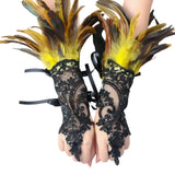 Gants en plumes Bal masqué