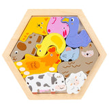 Puzzles Montessori Animaux Fruits et Véhicules
