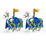Figurine cheval médiéval briques de construction