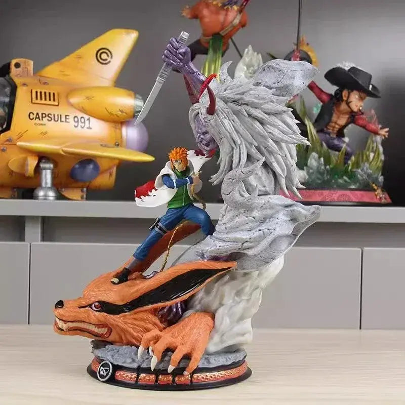 Statuetta Naruto Minato Namikaze Yondaime Re degli Inferi vs Kyuubi