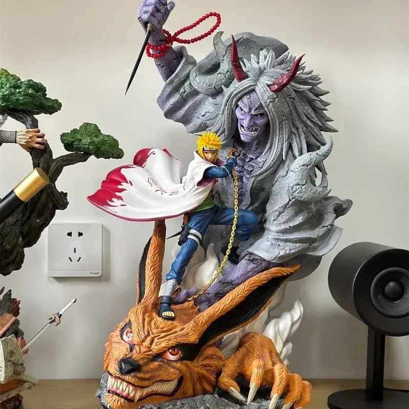 Statuetta Naruto Minato Namikaze Yondaime Re degli Inferi vs Kyuubi