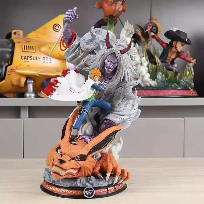 Statuetta Naruto Minato Namikaze Yondaime Re degli Inferi vs Kyuubi
