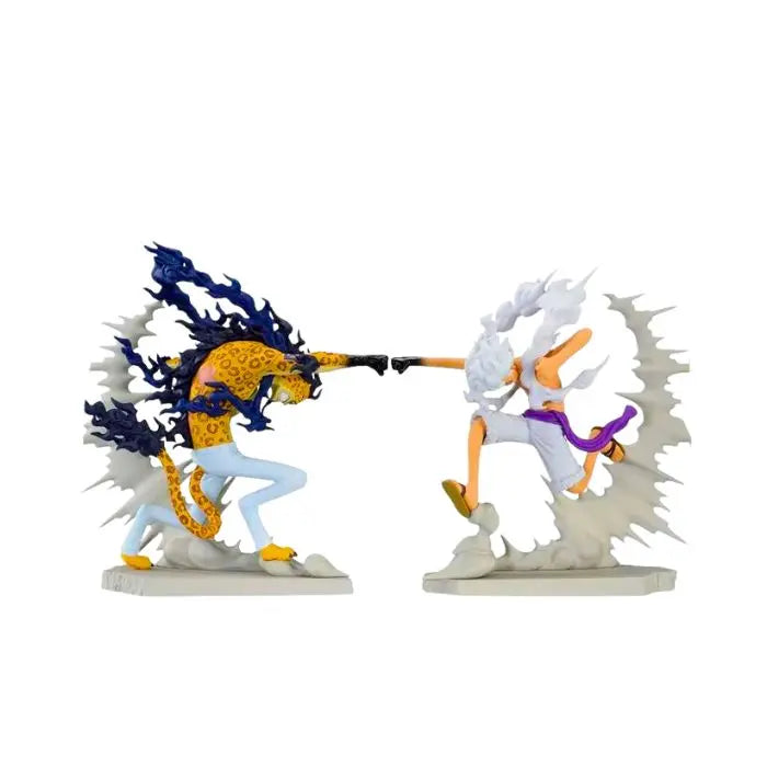 Figurine One Piece Rob Lucci vs Monkey D. Luffy Gear V