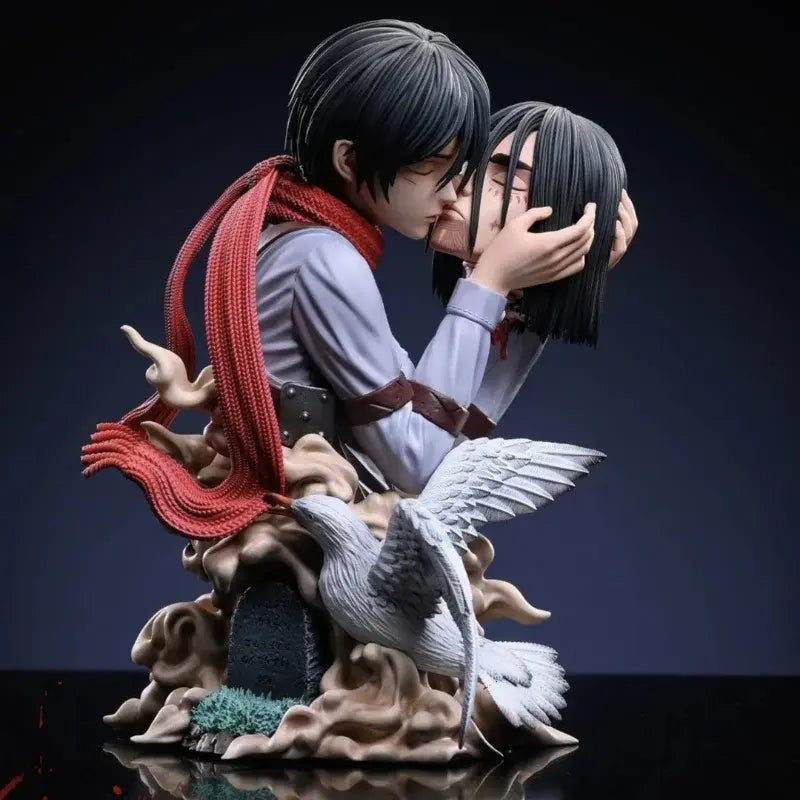 Figurine Scène Finale Mikasa embrasse Eren Shingeki No Kyojin