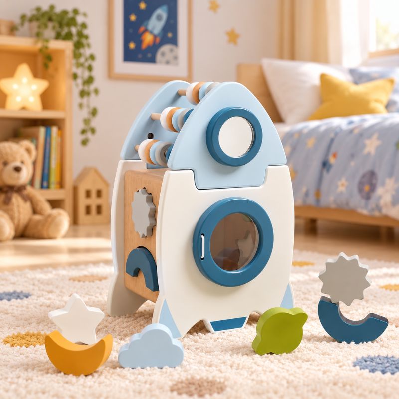Montessori Wooden Wake-Up Rocket | RocketWiz