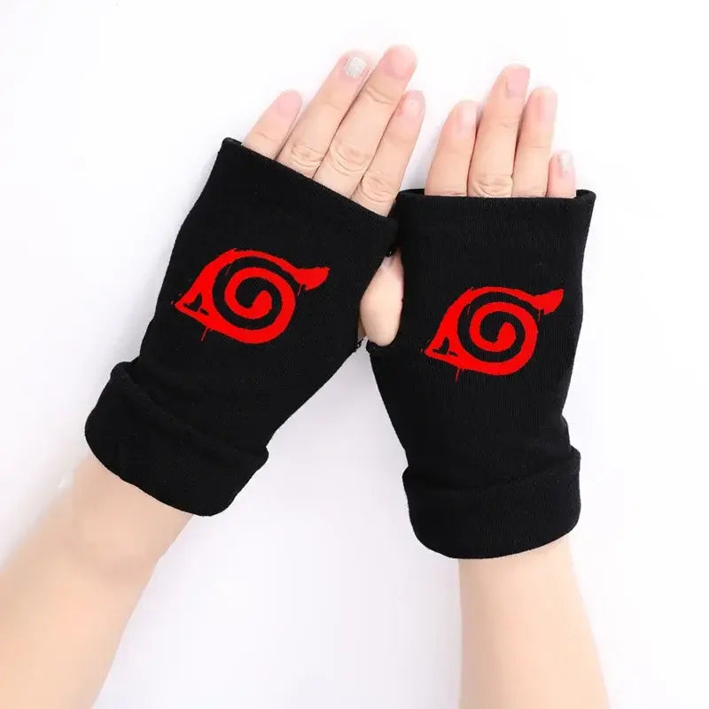 Gants en mitaine Uchiha Akatsuki Konoha Naruto Shippuden