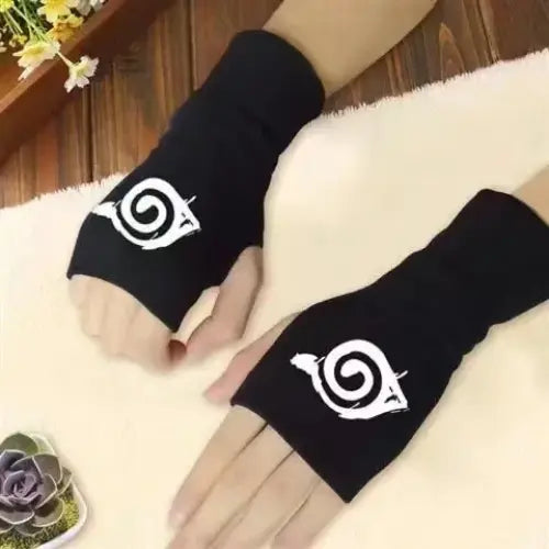Gants en mitaine Uchiha Akatsuki Konoha Naruto Shippuden