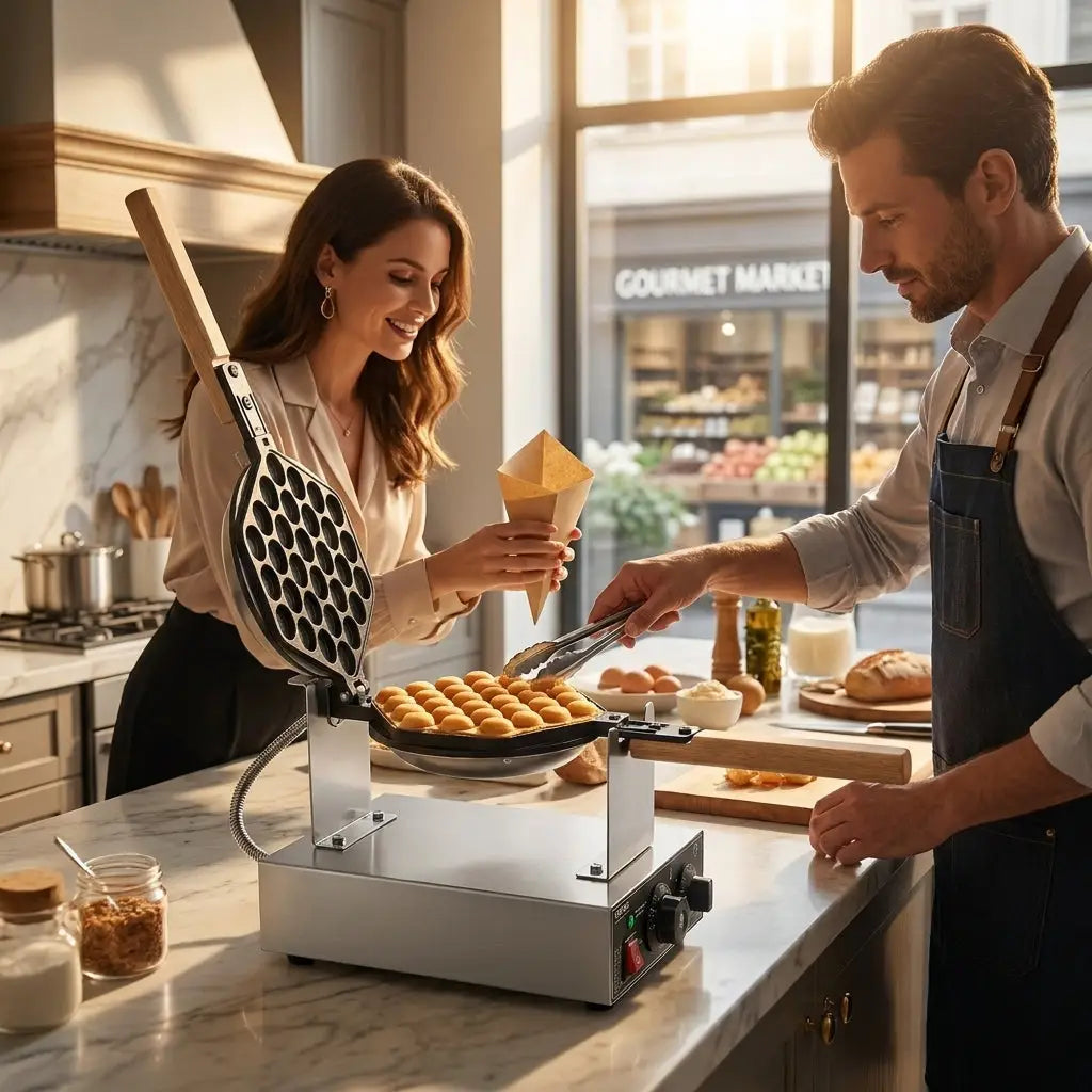 Gaufrier à bulles 1400W Antiadhésif Acier inoxydable