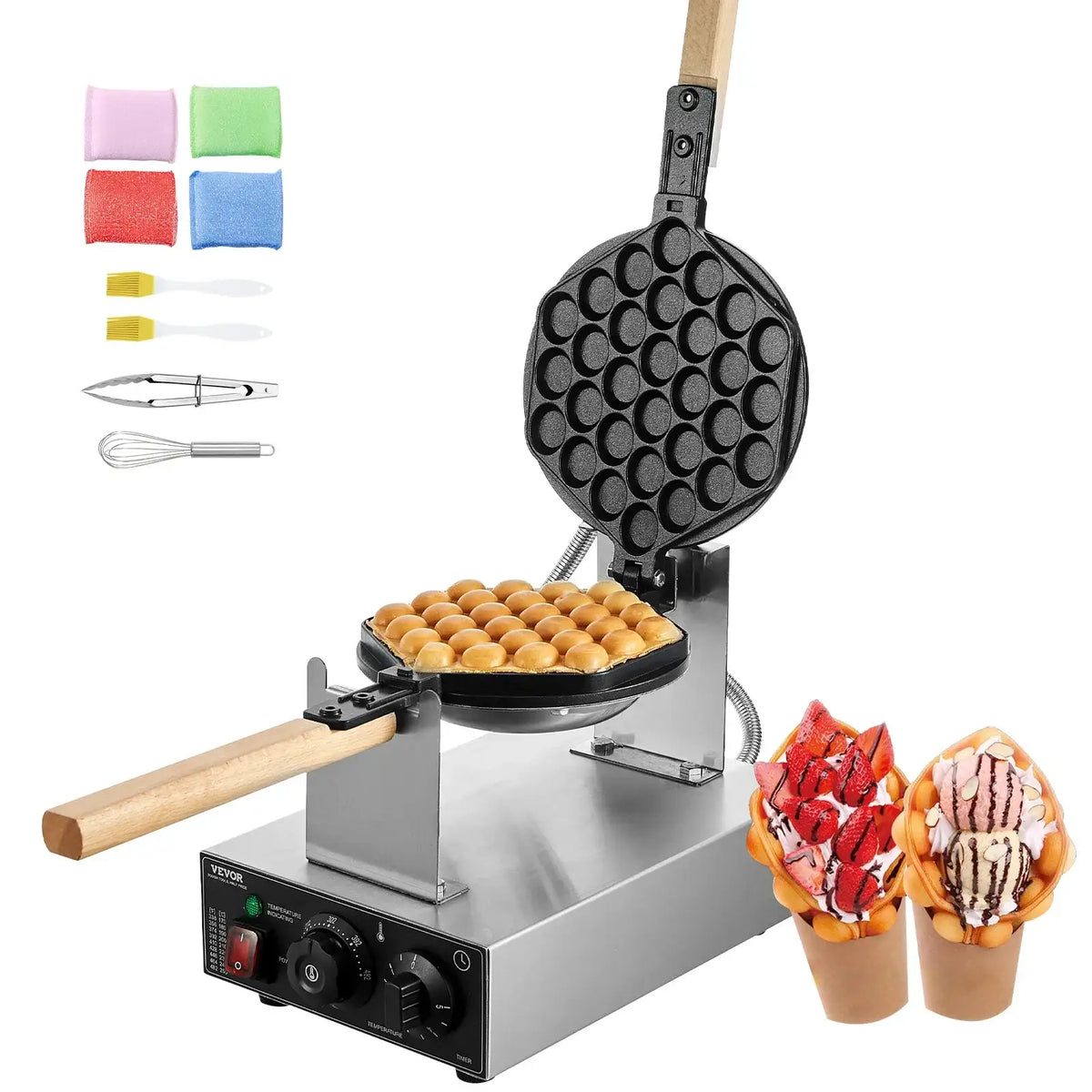 Gaufrier à bulles 1400W Antiadhésif Acier inoxydable