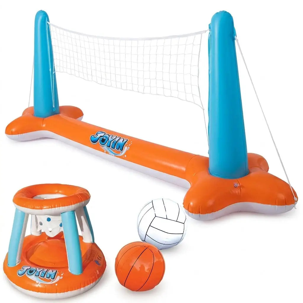 Set Gonflable Volley et Basket pour Piscine