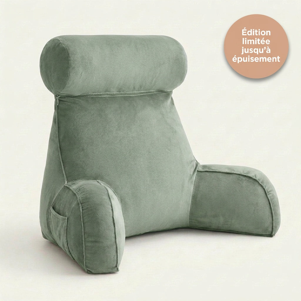 Coussin de lecture avec accoudoirs