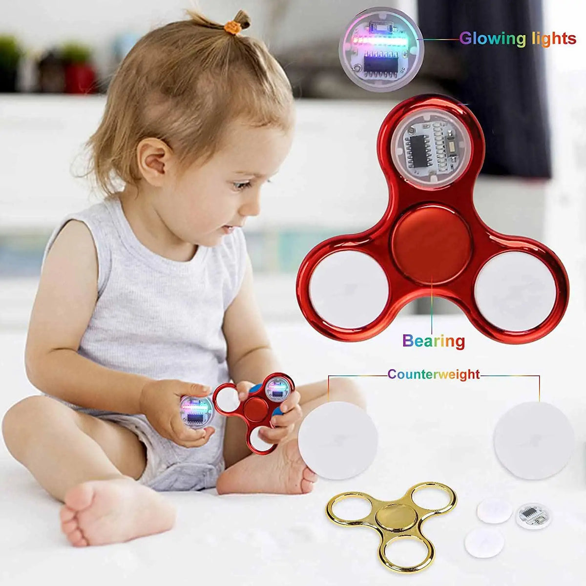 Hand Spinner lumineux pour enfants