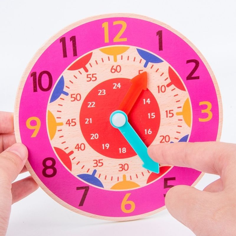 Horloge 24h Montessori en bois - Timbertik