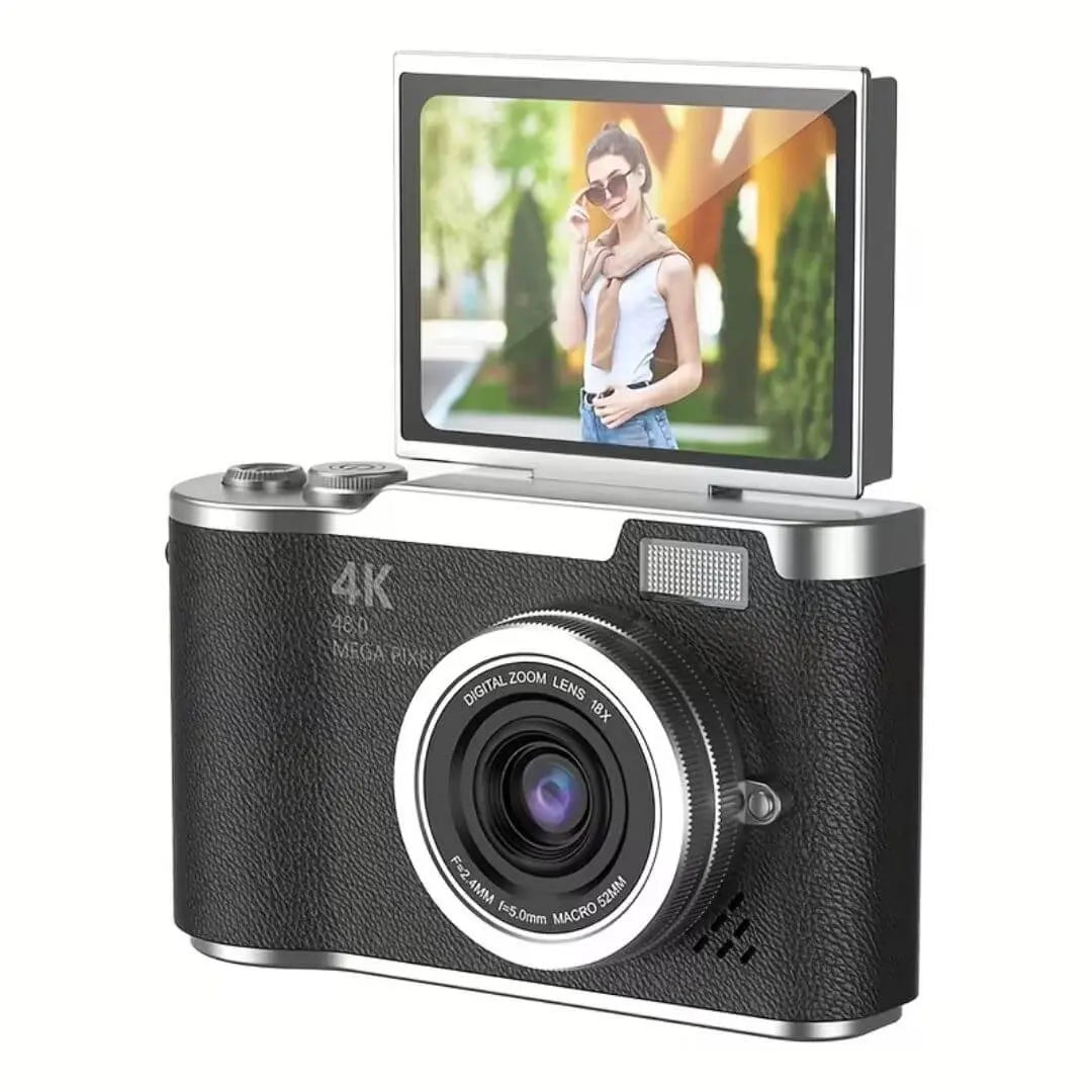 Fotocamera per Bambini 4K HD 48MP con Schermo Rotante 180° – PixyCam