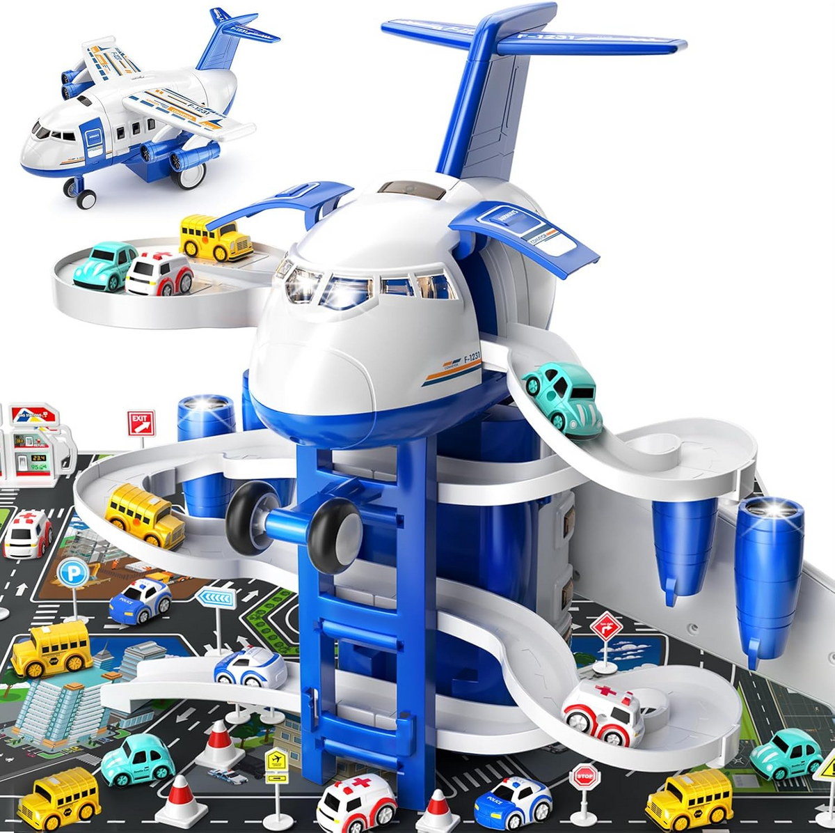 Jouet Avion et Circuits de Voitures pour Enfants