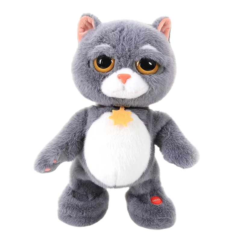 Chat en Peluche Interactif pour Enfant et Bébé