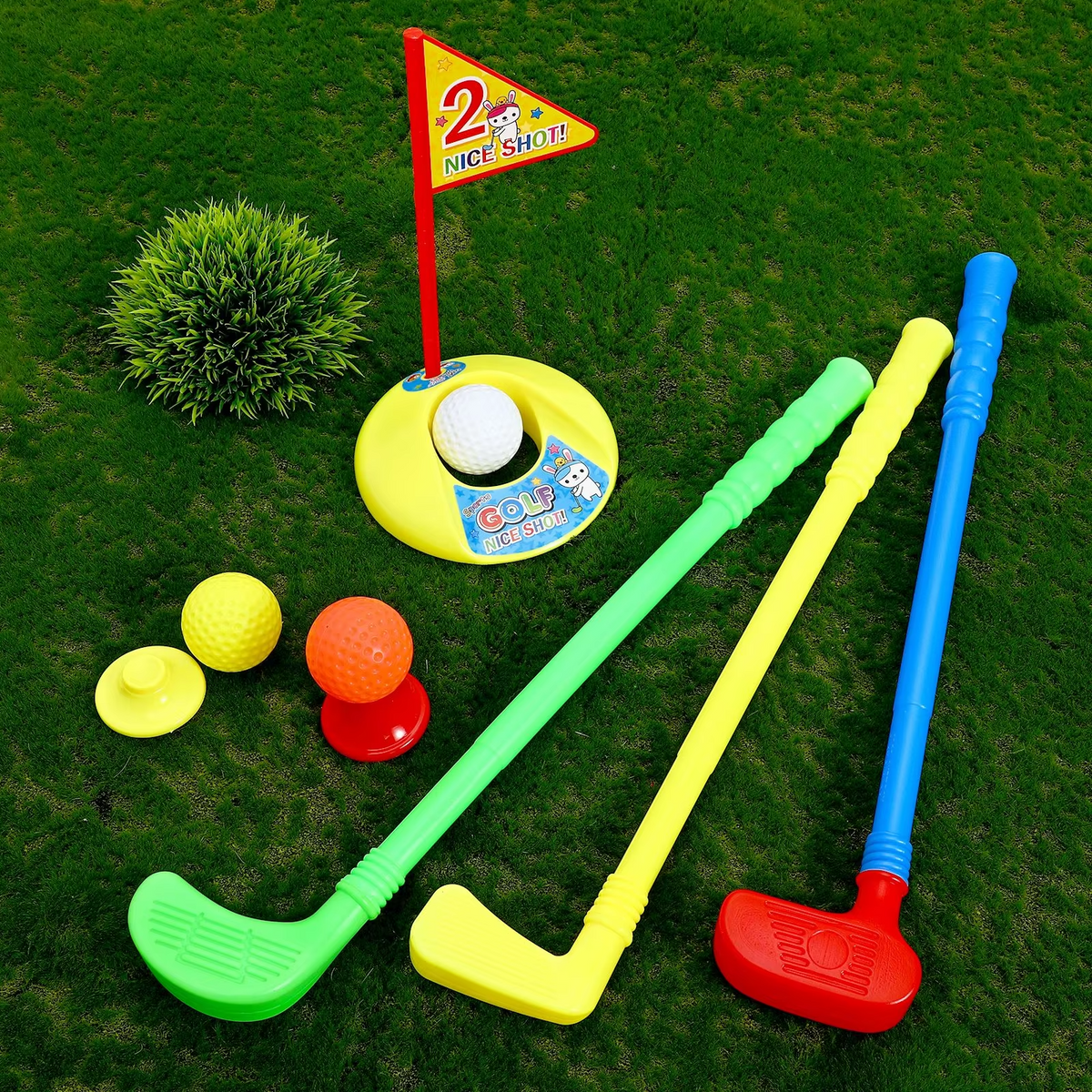 Mini‑golf en plastique coloré pour enfants