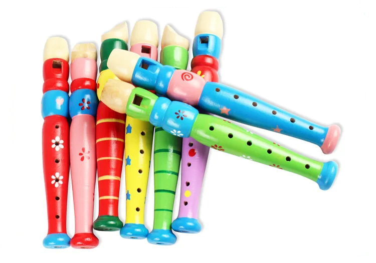 Flûtes Colorées en Bois pour Enfants – Lot de 3 pièces