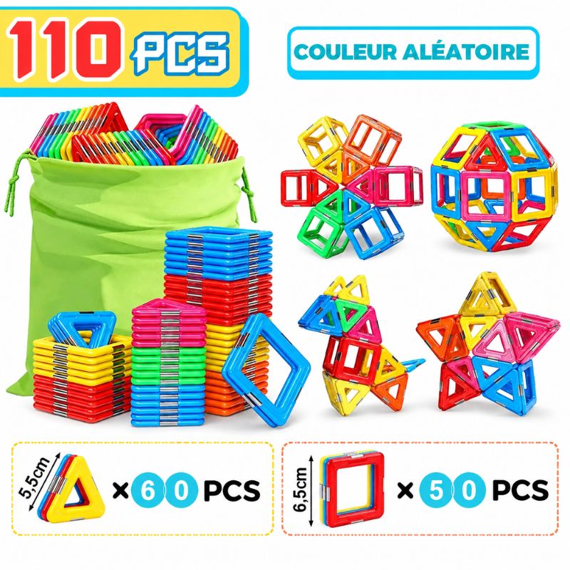 Jeu Aimanté Construction Montessori | MagniMax