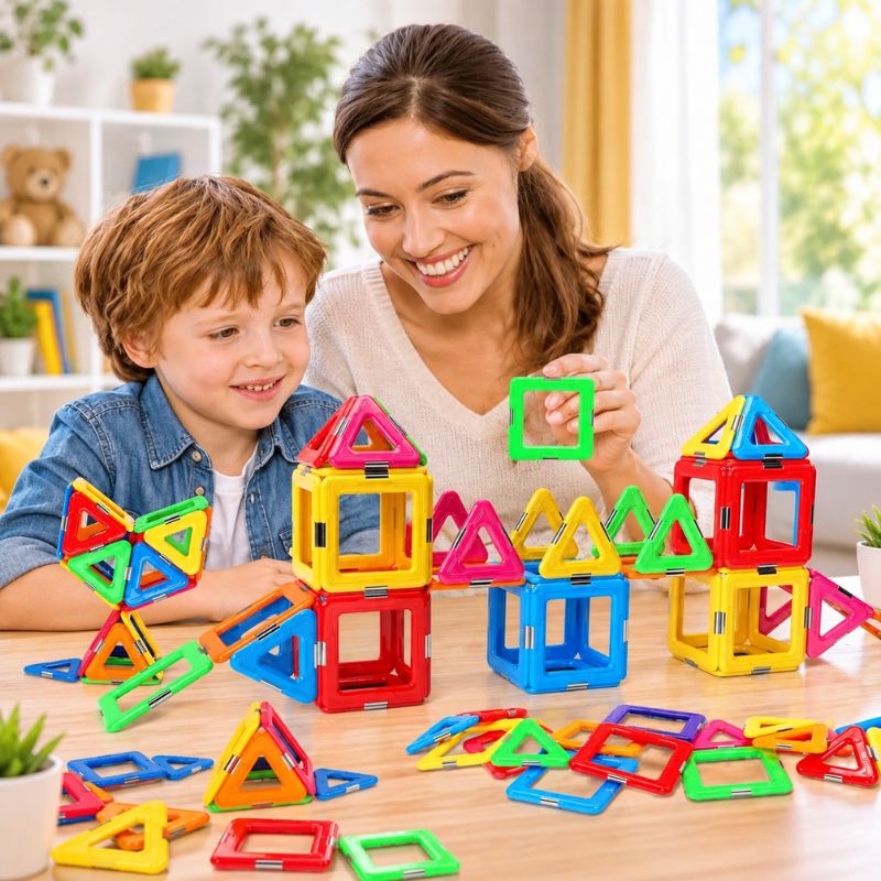 Jeu Aimanté Construction Montessori | MagniMax