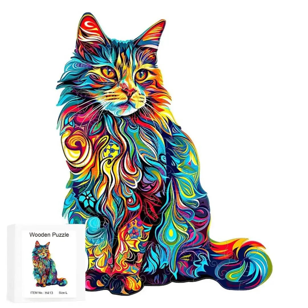 Puzzle Bois Chat – CosyCat