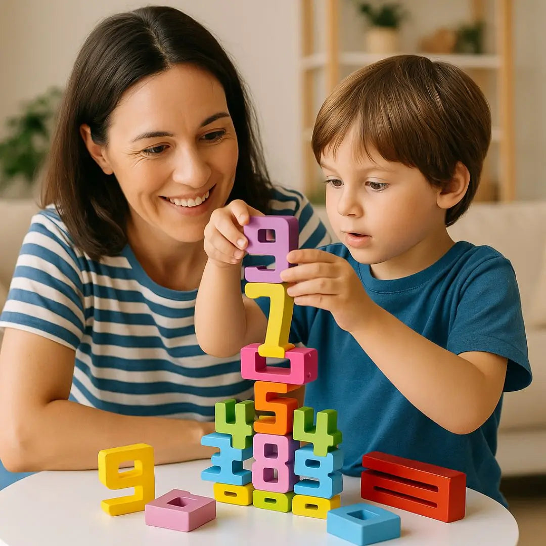 Jeu de Construction en Bois Montessori – Building Blocks