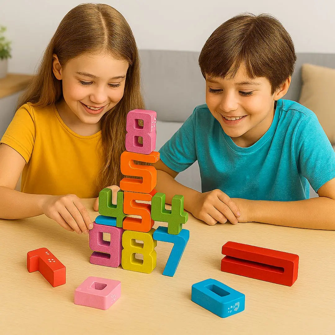 Jeu de Construction en Bois Montessori – Building Blocks