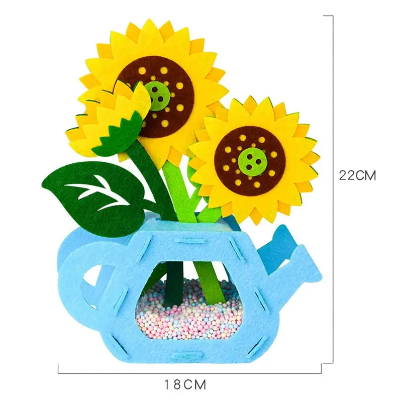 Jeu construction fleurs en pot