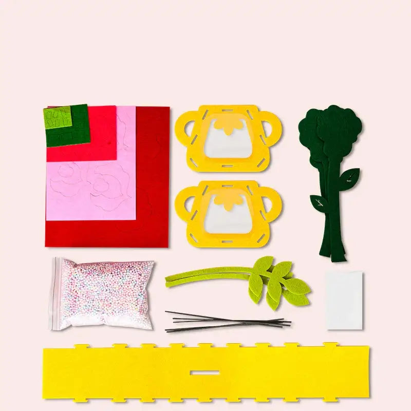 Jeu construction fleurs en pot