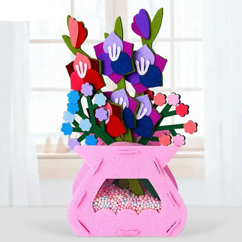 Jeu construction fleurs en pot
