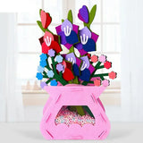 Jeu construction fleurs en pot