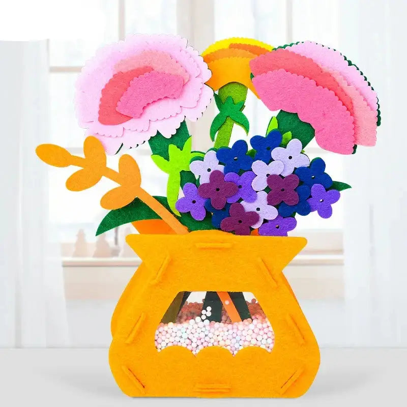 Jeu construction fleurs en pot