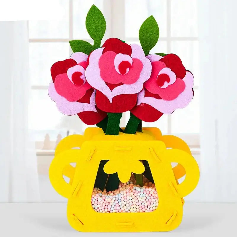 Jeu construction fleurs en pot