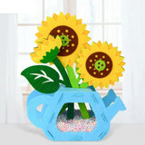 Jeu construction fleurs en pot