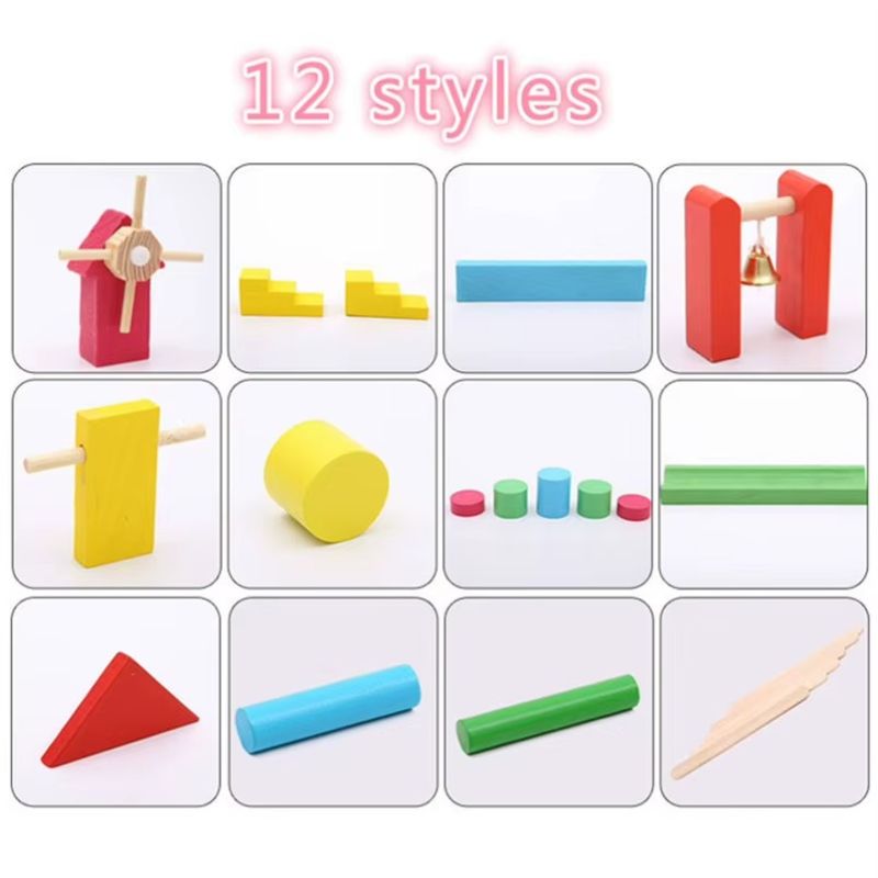 Jeu de Dominos en Bois Colorés | DominoBlox