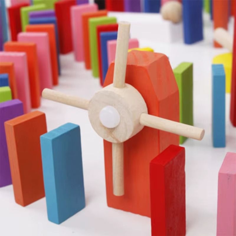 Jeu de Dominos en Bois Colorés | DominoBlox