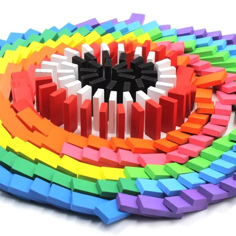 Jeu de Dominos en Bois Colorés | DominoBlox