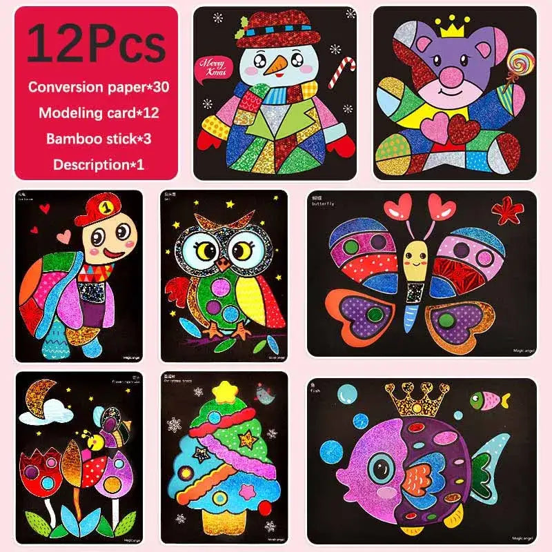 Jeu éducatif autocollant Paillettes