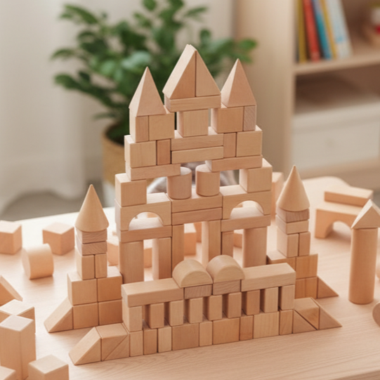 Jeu de construction en bois naturel | WoodiFun