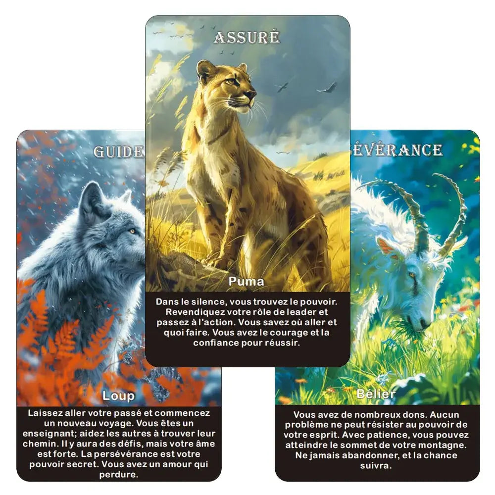 Jeux de carte divinatoire Animaux Spirituels