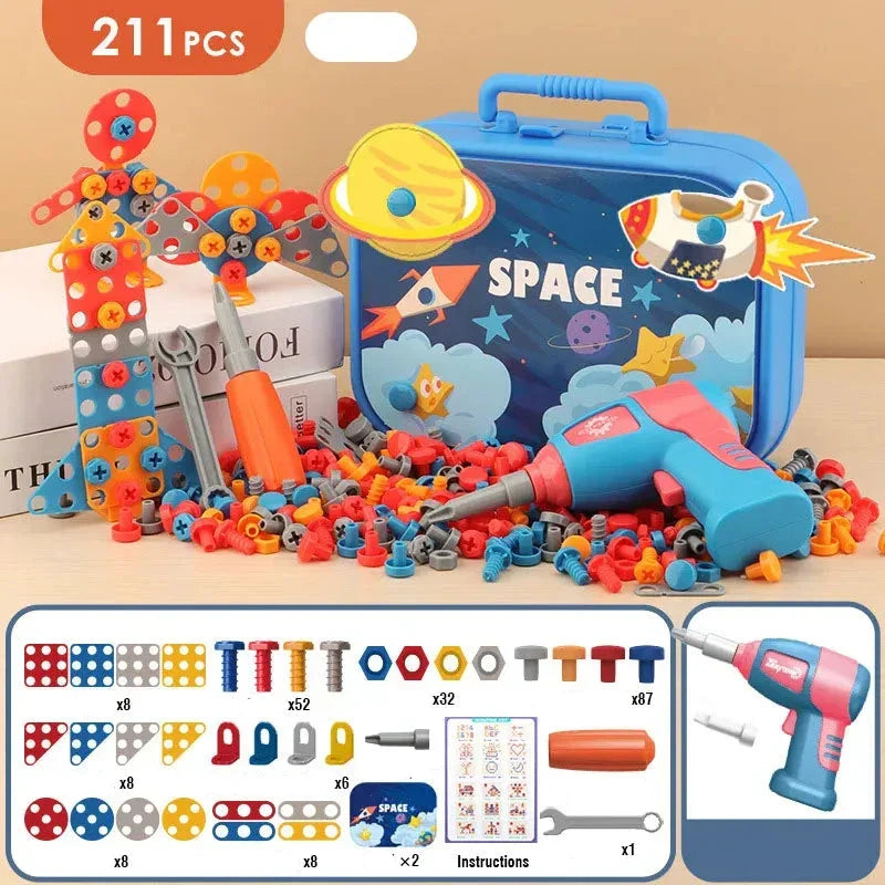 Jeux de construction de mallette de bricolage